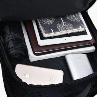 15.6" Casual PU Laptop Backpack with USB Port
